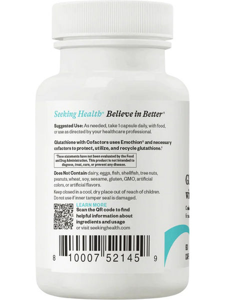 Seeking Health, Glutathione with Cofactors, 60 Capsules