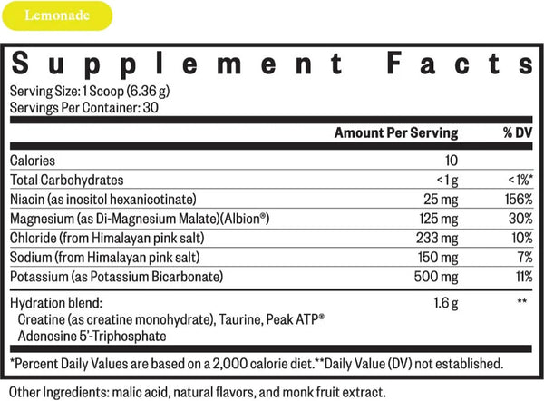 Seeking Health, Optimal Electrolyte, Lemonade, 190 g