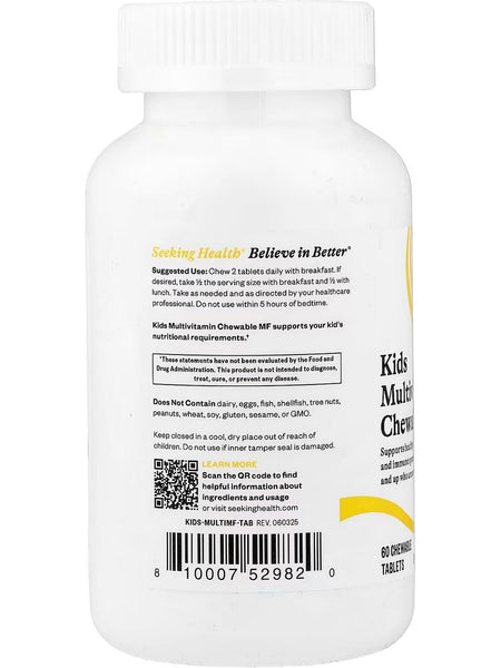 Seeking Health, Kid's Multivitamin Chewable MF, 60 Chewable Tablets