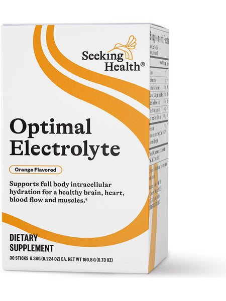 Seeking Health, Optimal Electrolyte Sticks, Orange, 30 Sticks