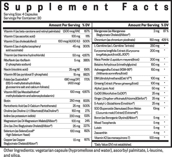 Seeking Health, Optimal Man, 120 vegetarian capsules