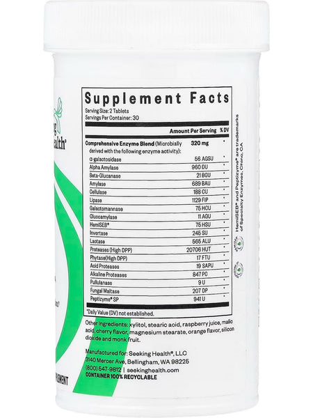Seeking Health, Digestive Enzymes Chewable, 60 Chewable Tablets