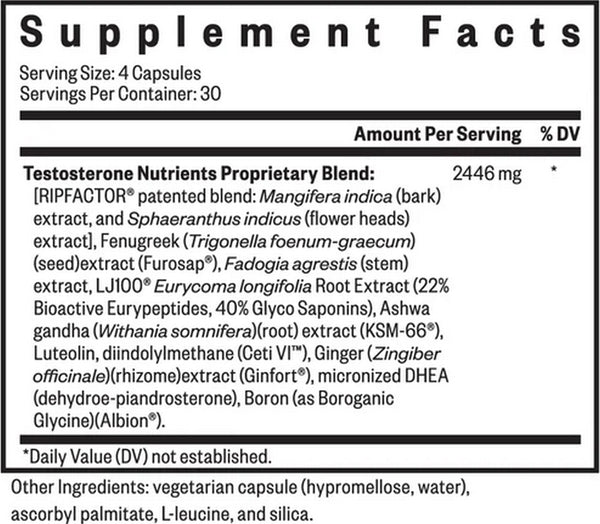 Seeking Health, Testosterone Nutrients, 120 vegetarian capsules