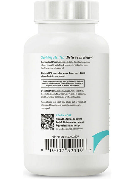 Seeking Health, Optimal PC, Phospholipid Complex, 800 mg, 90 Softgels