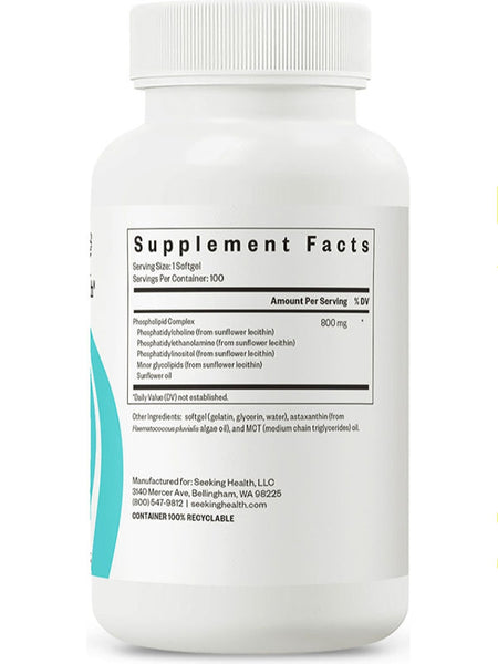 Seeking Health, Optimal PC, Phospholipid Complex 800mg, 100 Softgels