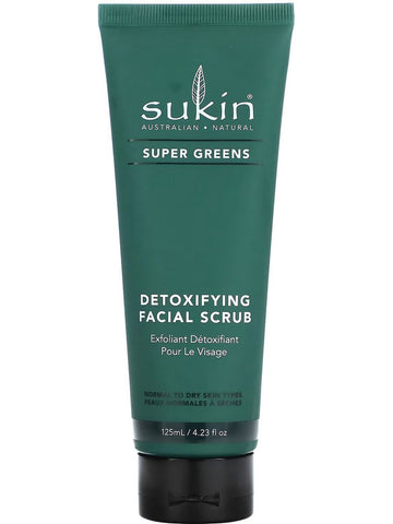 Sukin, Super Greens Detoxifying Facial Scrub, 4.23 fl oz