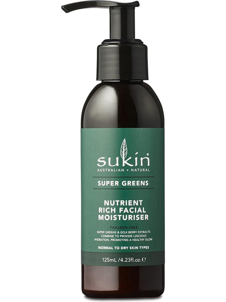 Sukin, Super Greens Nutrient Rich Facial Moisturiser, 4.23 fl oz