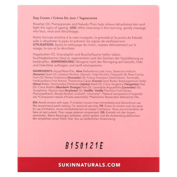 Sukin, Rosehip Hydrating Day Cream, 4.06 fl oz