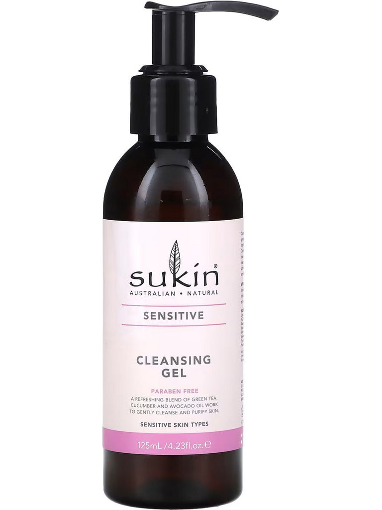 Sukin, Sensitive Cleansing Gel, 4.23 fl oz