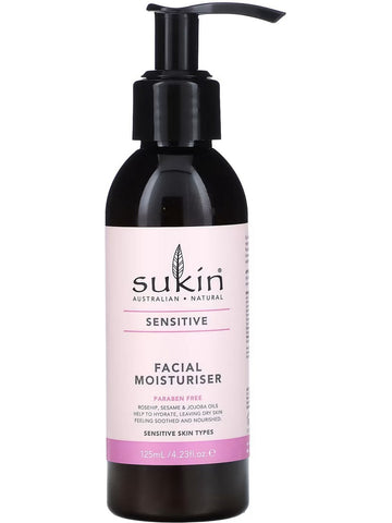 Sukin, Sensitive Facial Moisturiser, 4.23 fl oz