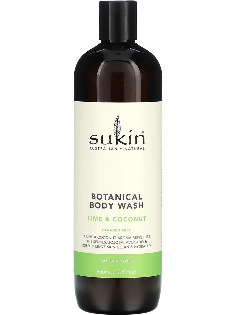 Sukin, Botanical Body Wash Lime & Coconut, 16.91 fl oz