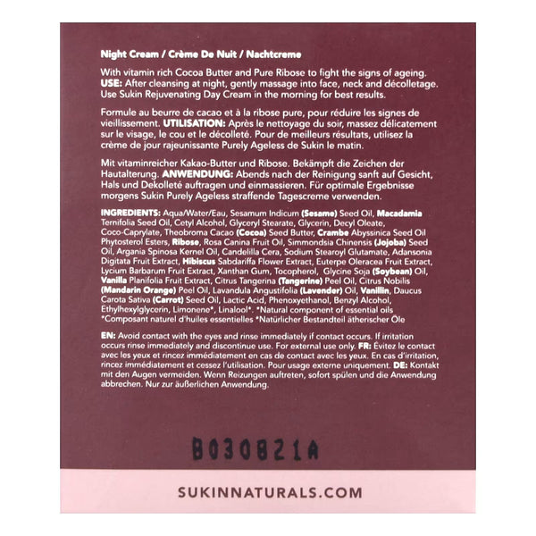 Sukin, Purely Ageless Restorative Night Cream, 4.06 fl oz