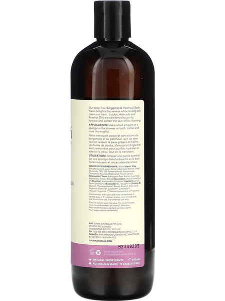 Sukin, Botanical Body Wash Bergamot and Patchouli, 16.9 fl oz