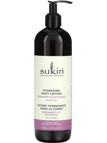 Sukin, Hydrating Body Lotion Bergamot and Patchouli, 16.91 fl oz