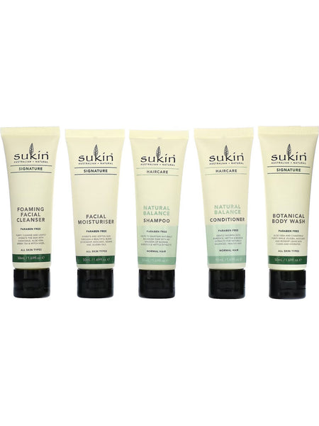 Sukin, Signature Travel Pack, 1 Kit (5 x 1.69 fl oz)