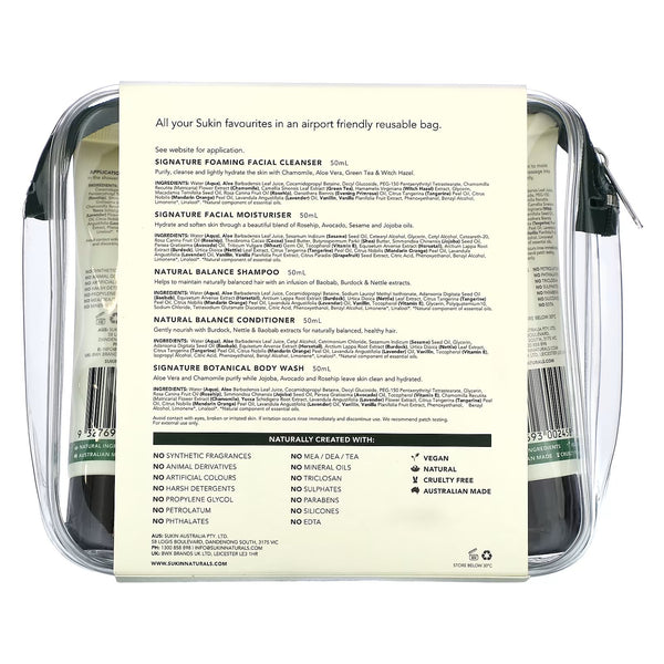 Sukin, Signature Travel Pack, 1 Kit (5 x 1.69 fl oz)