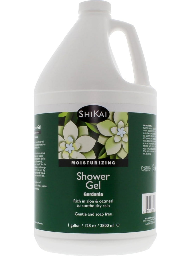 ShiKai, Moisturizing Shower Gel, Gardenia, 1 gallon