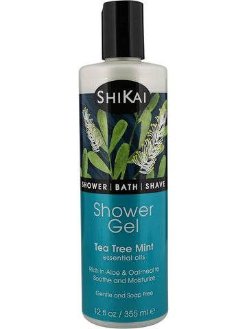 ShiKai, Shower Bath Shave Shower Gel, Tea Tree Mint, 12 fl oz