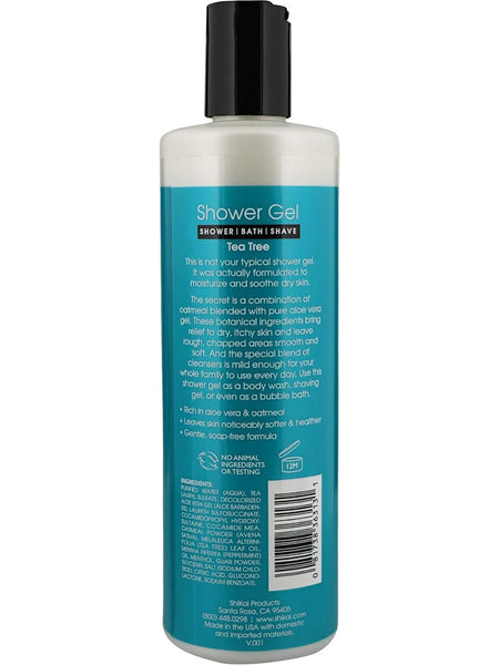 ShiKai, Shower Bath Shave Shower Gel, Tea Tree Mint, 12 fl oz