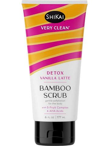 ShiKai, Very Clean Detox Vanilla Latte Bamboo Scrub, 6 fl oz