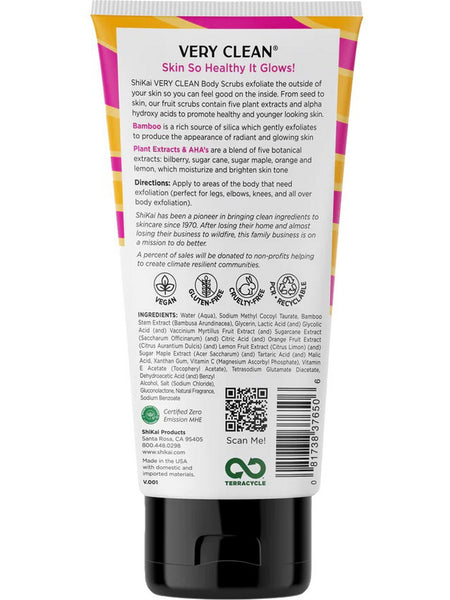 ShiKai, Very Clean Detox Vanilla Latte Bamboo Scrub, 6 fl oz
