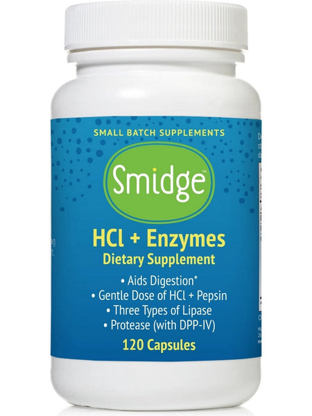 Smidge, HCl + Enzymes, 120 Capsules
