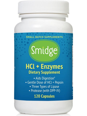 Smidge, HCl + Enzymes, 120 Capsules