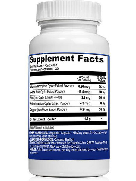 Smidge, Oysterzinc, 120 Capsules