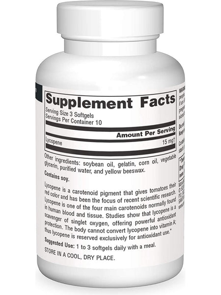 Source Naturals, Lycopene 5 mg, 30 softgels