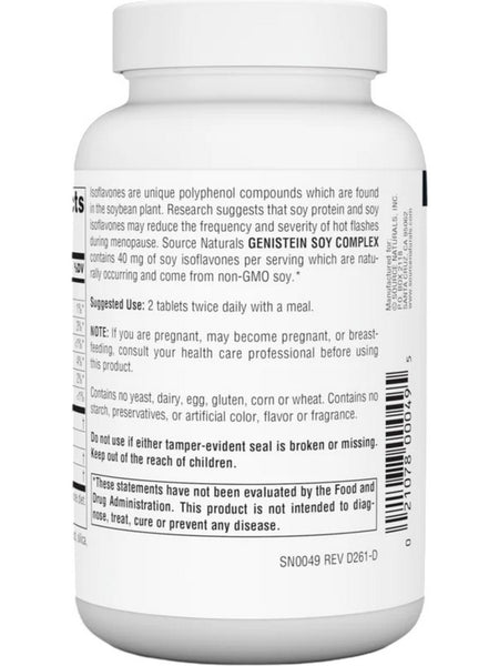 Source Naturals, Genistein Soy Complex, 60 Tablets