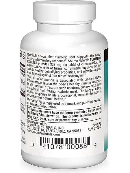 Source Naturals, Turmeric Extract, 50 tablets