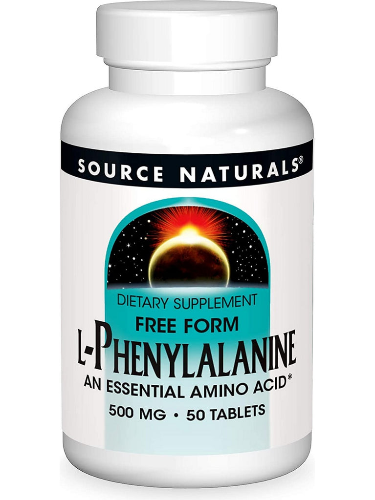 Source Naturals, L-Phenylalanine, Free Form 500 mg, 50 tablets
