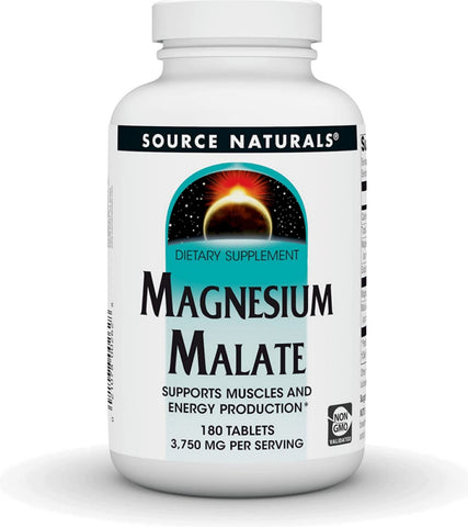 Source Naturals, Magnesium Malate, 3750mg, 180 tablets