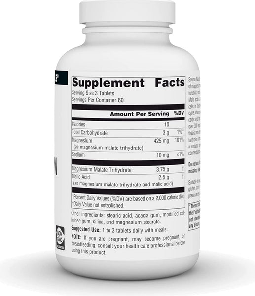 Source Naturals, Magnesium Malate, 3750mg, 180 tablets