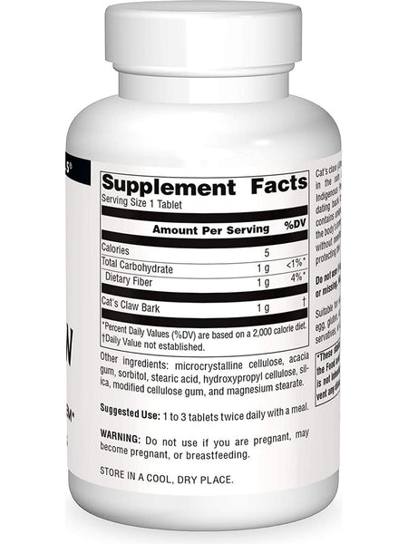 Source Naturals, Cat's Claw Bark Una de Gato 1000 mg, 60 tablets