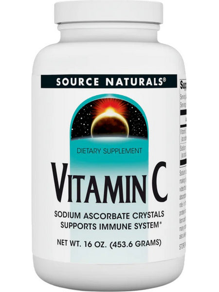 Source Naturals, Vitamin C, Sodium Ascorbate Crystals, 16 oz