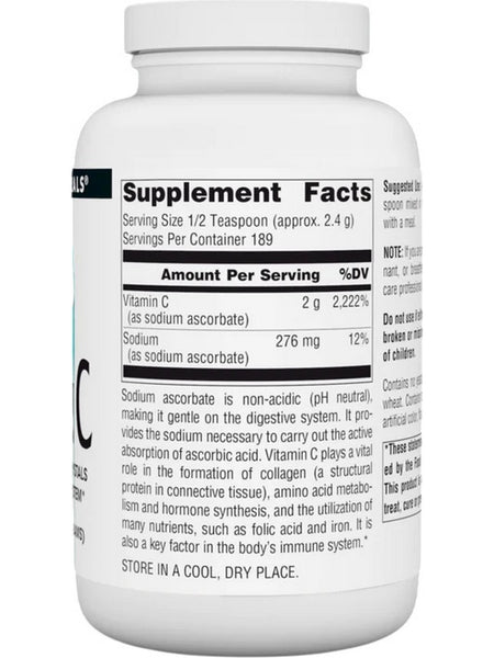 Source Naturals, Vitamin C, Sodium Ascorbate Crystals, 16 oz