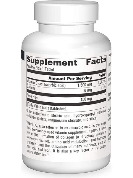 Source Naturals, C-1500 with Rose Hips 1500 mg, 250 tablets
