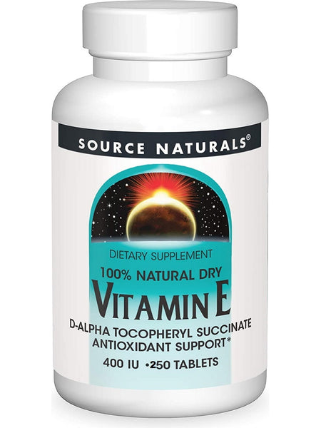 Source Naturals, Vitamin E 400 IU d-alpha Tocopherol, 250 tablets