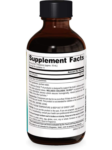 Source Naturals, Wellness Colloidal Silver 30 ppm, 4 fl oz