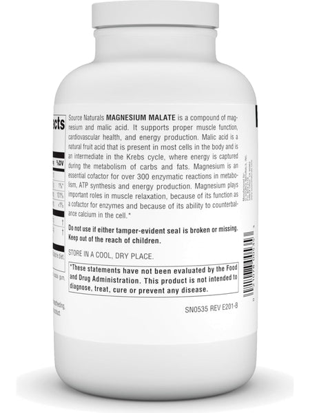 Source Naturals, Magnesium Malate, 3750mg, 360 ct