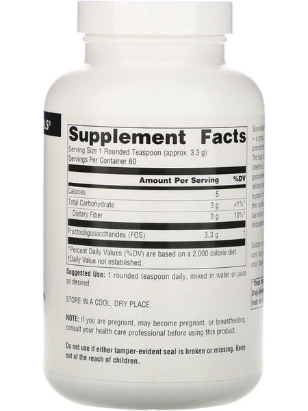Source Naturals, FOS Fructooligosaccharides powder, 200 GM