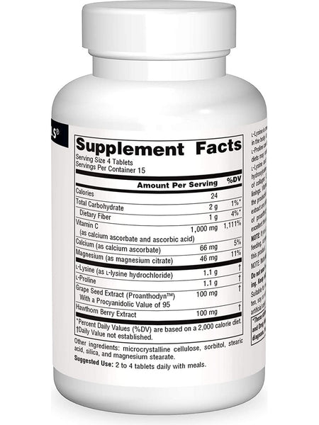 Source Naturals, Proline & Lysine 550 mg, 60 tablets