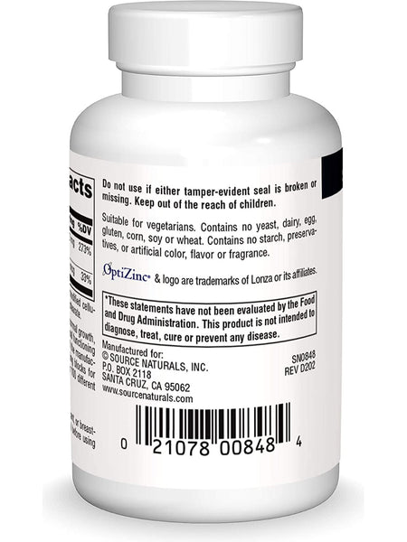 Source Naturals, OptiZinc, 30mg, 120 ct