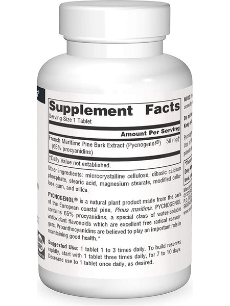 Source Naturals, Pycnogenol® Proanthocyanidin Complex 50 mg, 30 tablets