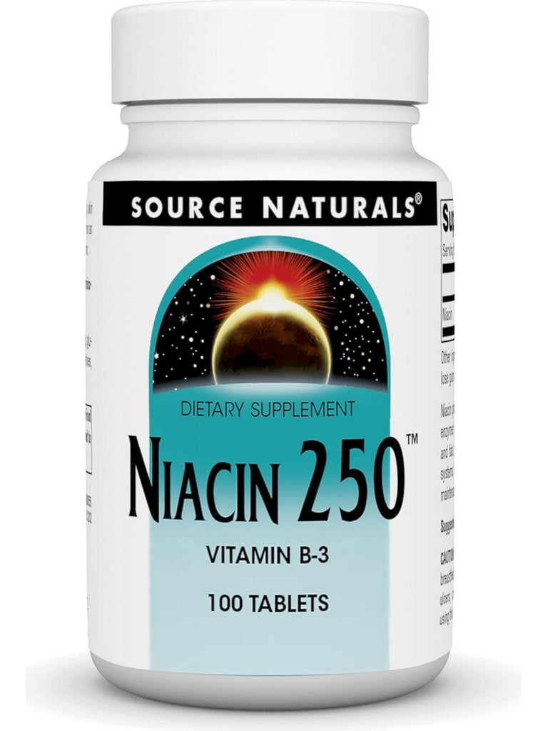 Source Naturals, Niacin Vitamin B-3, 250mg Time Release, 100 ct