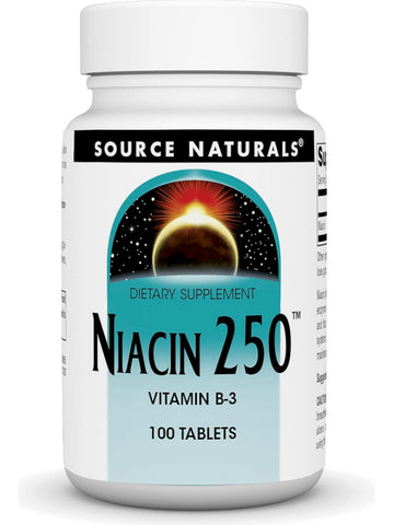 Source Naturals, Niacin Vitamin B-3, 250mg Time Release, 100 ct