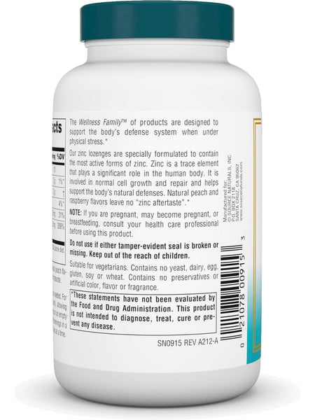Source Naturals, Wellness Zinc Lozenges, 23mg, 60 ct