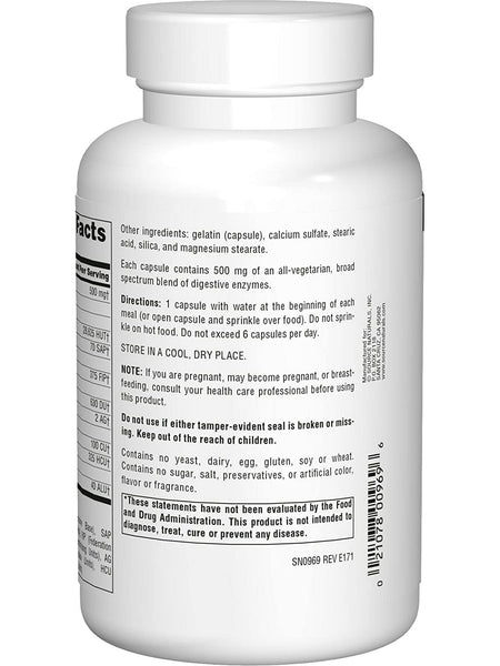 Source Naturals, Essential Enzymes® 500 mg, 240 capsules