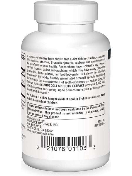Source Naturals, Broccoli Sprouts Extract, 30 tablets